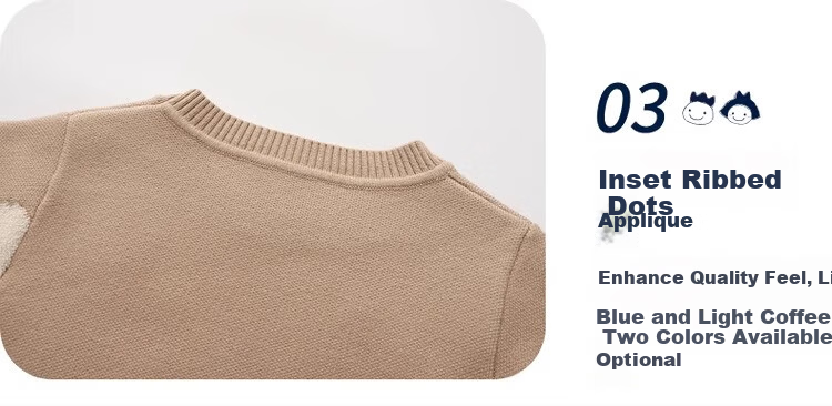 Allo&lugh Alu and Ru Boys' Sweater Knit Pullover Crew Neck Casual Khaki 130 13