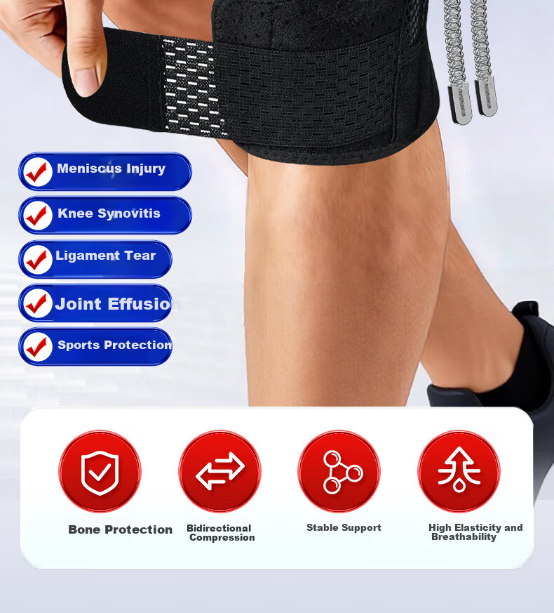 LI-NING Summer Thin Knee Brace Meniscus Injury Sports Protective Joint Knee Support for Men and Women Hiking Basketball Running Walking 2