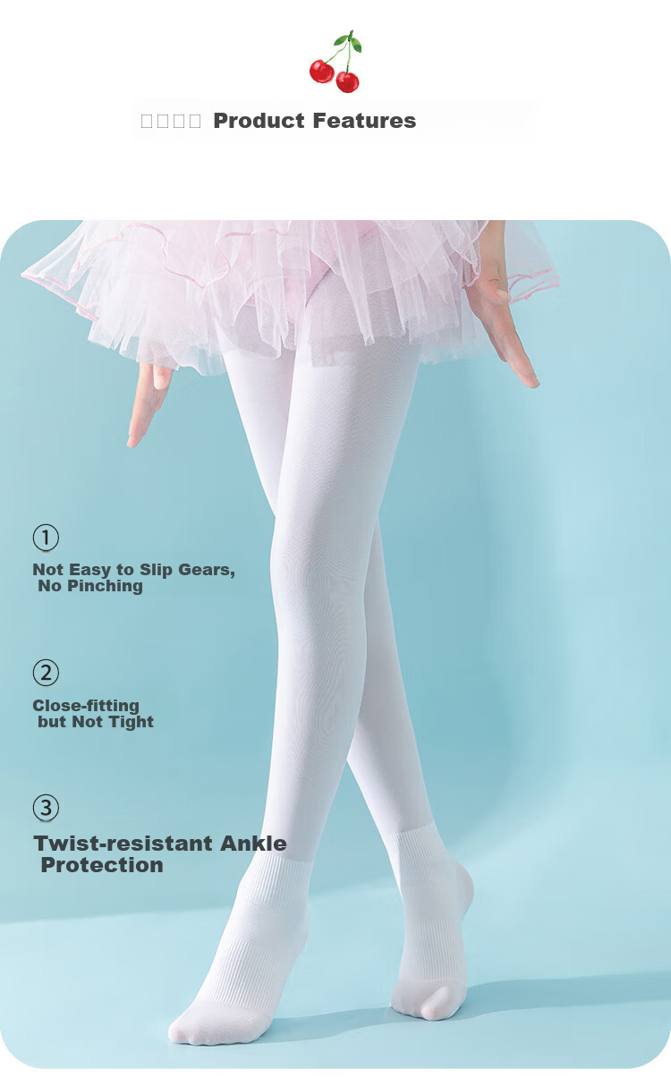 Cosmo Lady Children's Tights 2-Pack Girls' Thin Versatile Dance Leggings Student Ballet Socks Baby Socks 3