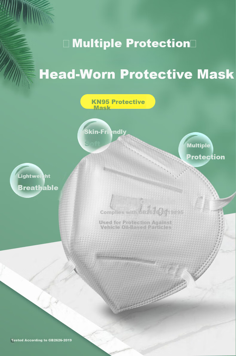 Lisong KN95 Foldable Headband Dust Mask 1101 Industrial Dust Grinding Cleaning Sawing Ore Metal Wood Pollen (50 pcs/box) 1