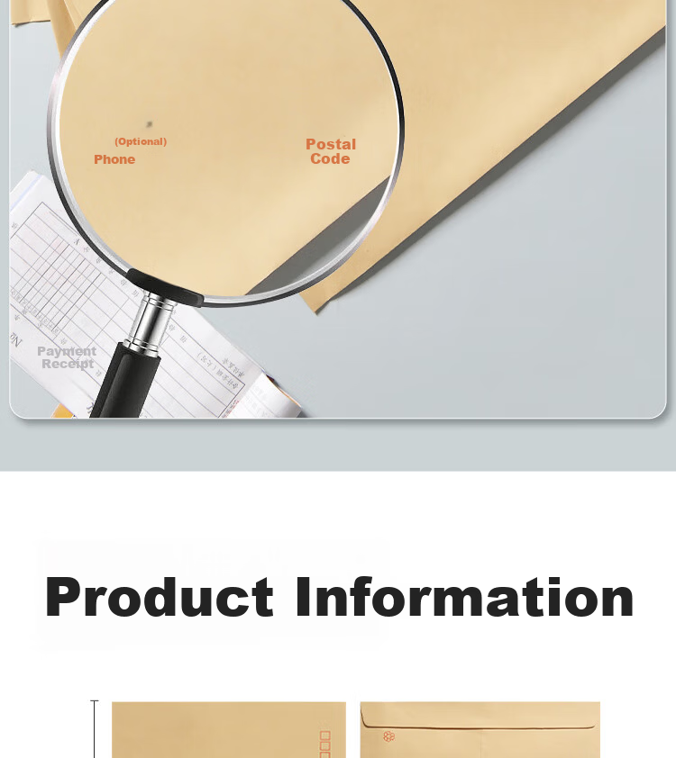 JD Jingzao Popular Product No.9 A4 Kraft Paper Envelopes 324x229mm Business Invoice Salary Office Envelopes 40 Pack 9
