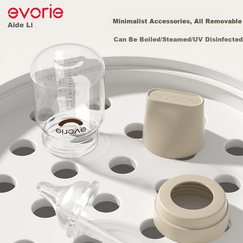 Evorie Exquisite Anti-Colic Glass Baby Bottle SS Size 160ml for Newborns (0-3 Months+)