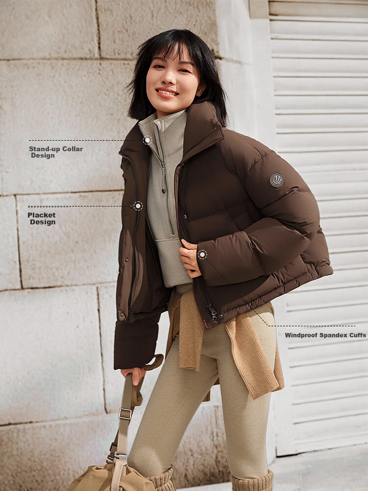 BOSIDENG Women's Off-Season 90% Down Thickened Stand Collar Loose Short Casual Warm Jacket Winter 6