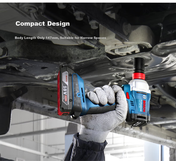 BOSCH Impact Wrench, Electric Air Gun for Installation And Maintenance, 18V Lithium Battery, 350 N·m, GDS18V-350, 4.0Ah Battery *2 8