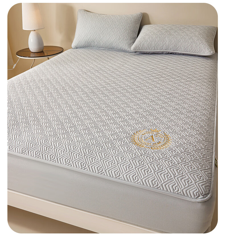 MUJI Class A Waterproof Urine-Resistant Quilted Fitted Sheet 1.5m Bed Non-Slip Thickened Mattress Protector 150x200cm 10