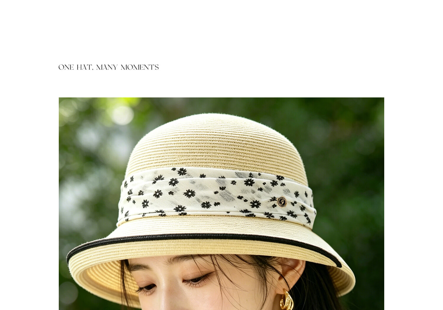 FANCET Women's Summer Elegant Rolled Brim Sun Hat Japanese Style Daisy Waist Stripe Bucket Hat Versatile Travel Cap 21