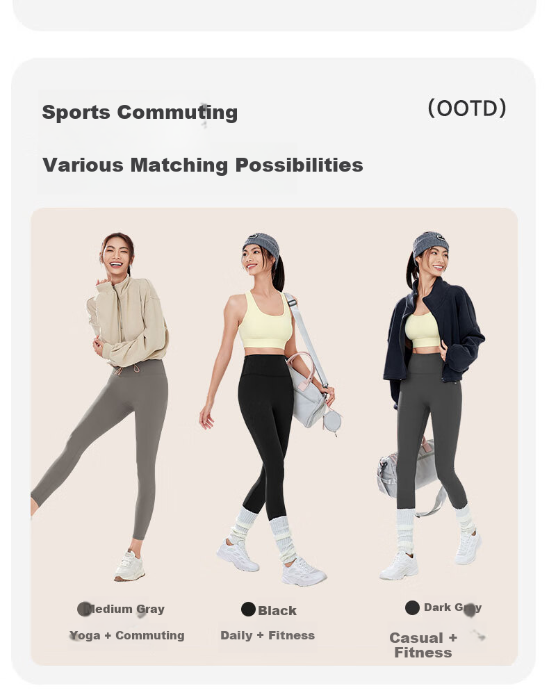 XUEXIMAN Yoga Pants for Women, High-Waisted, Butt-Lifting, Tight-Fitting, Tummy Control, Peach-Shaped Buttocks, Naked Feel, Sports Running Fitness Shark Pants Yoga Wear 7