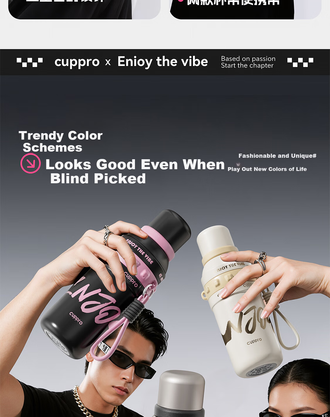 CUPPRO TikTok Hot Sale Large Capacity Insulated Water Bottle 316L Stainless Steel Portable Straw Cup for Men and Women 4