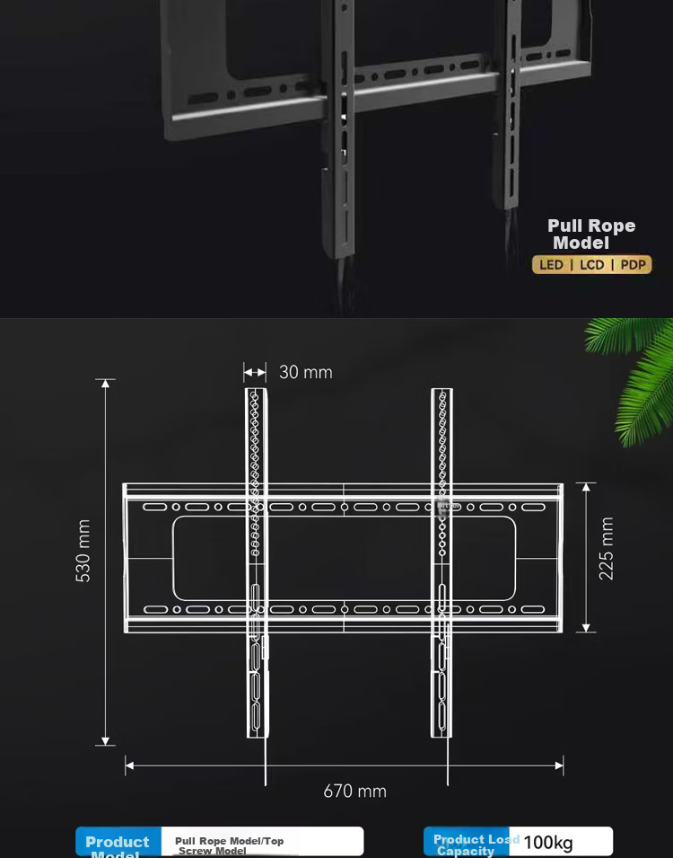 Aige Ultra-Thin Heavy-Duty Recessed TV Mount, Extendable Bracket for 65-90 Inch TVs, Compatible with Multiple Brands, TV Wall Mount, Doesn't Block Sockets Or Speakers, AG-P8 3