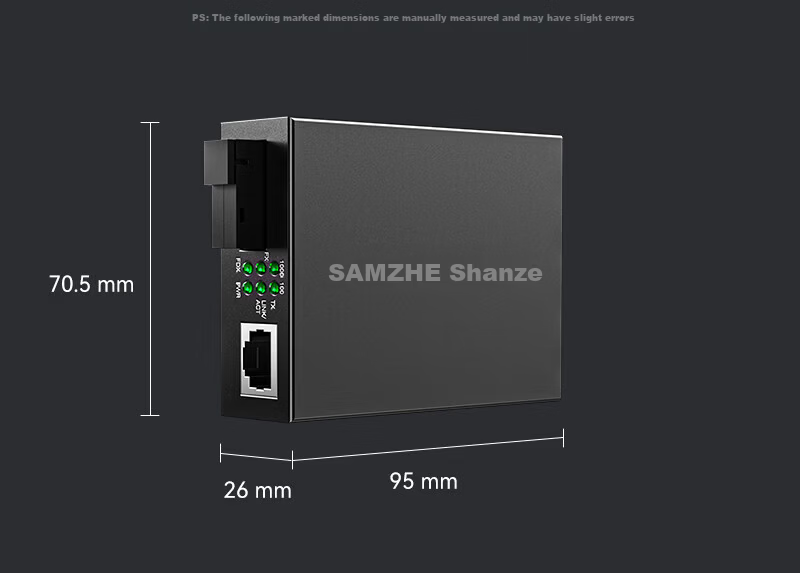 Sanze Professional Lightning Protection Pro Fiber Optic Transceiver Optical Converter 100Mbps Single-mode Single-fiber Fiber to Ethernet Converter Monitoring SC Interface 15KM Pair SZ-GB15AB 10