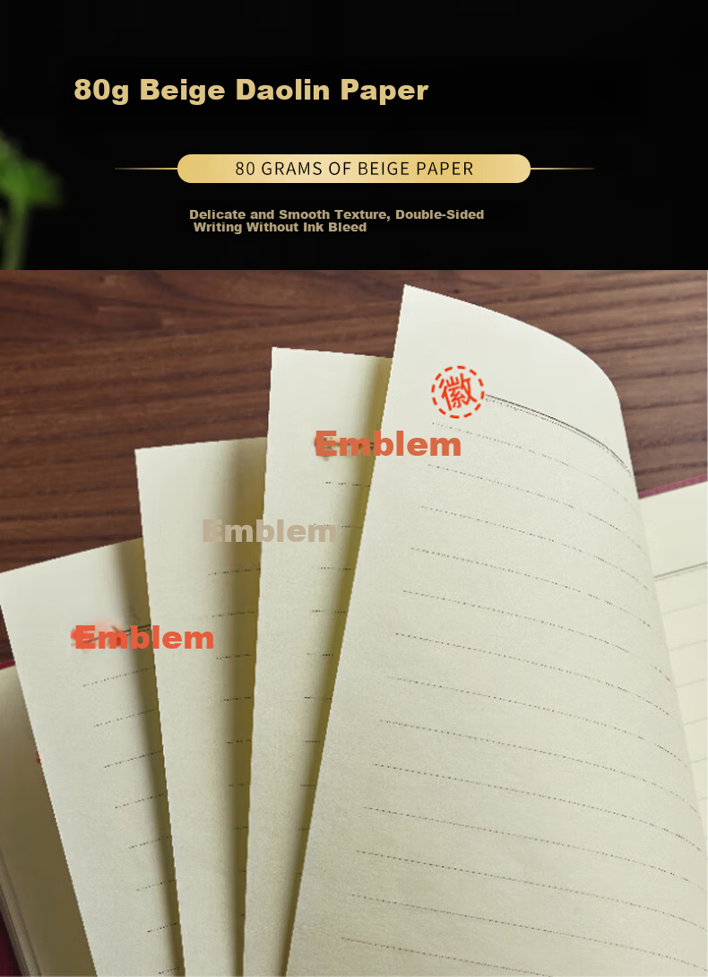 Gelite A5 Universal Party Member Study Notebook 2026 Party Member Meeting Record Book Brown PU Leather Party Member Commemorative Study Record Notebook 3