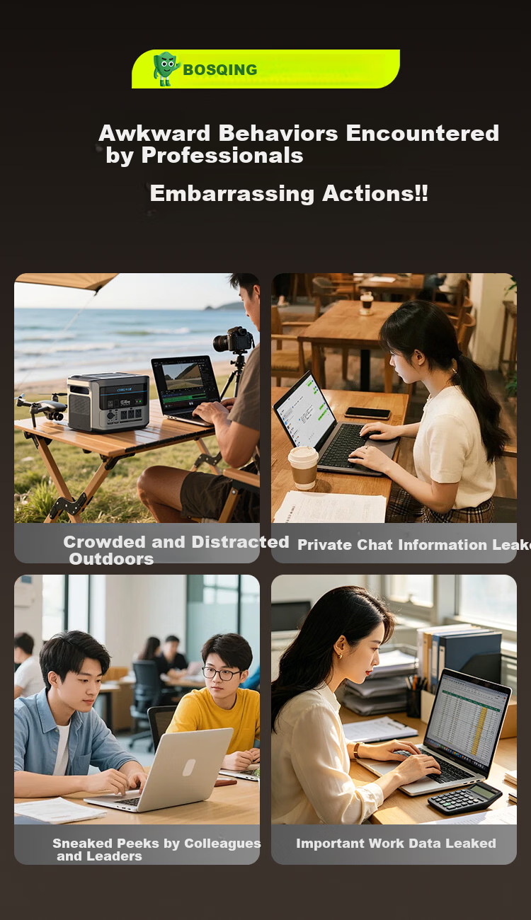 BOSQING Ophthalmology Center Certified Computer Privacy Screen Anti-Blue Light Eye Protection Film for Desktop Monitor 21.5 Inch Radiation Shield Hanging Panel 3