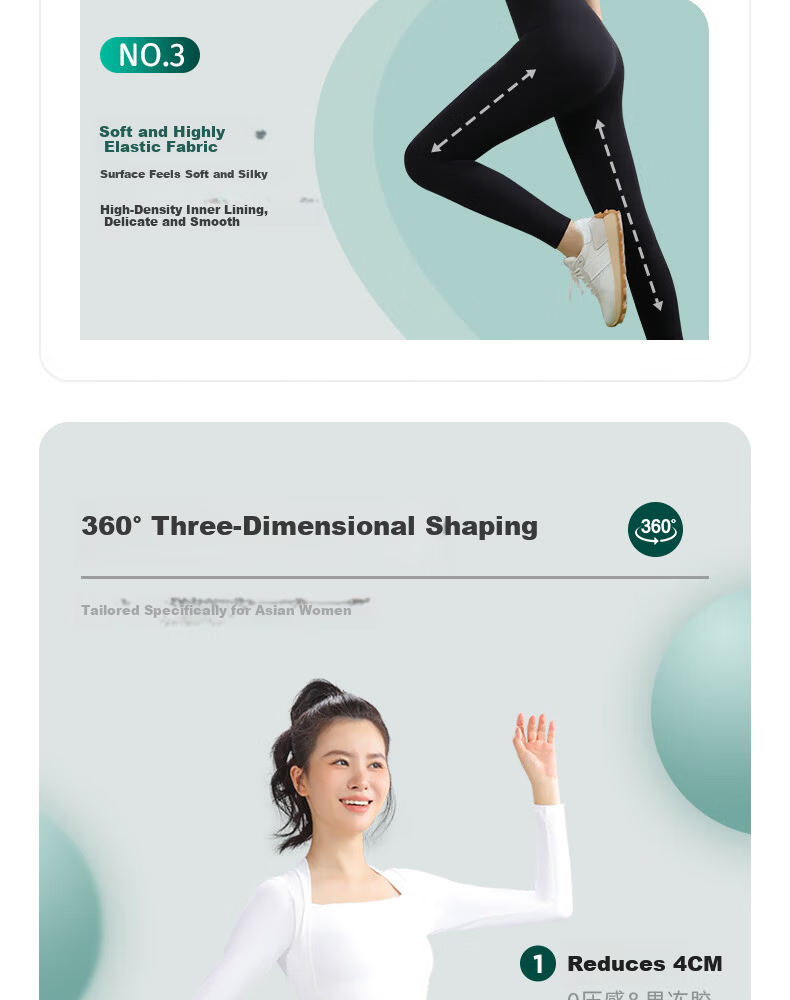 HR Women's Shark Pants Outerwear Leggings High Waist Slimming Tummy Control Hip Lifting Shaping Advanced Gray M 5