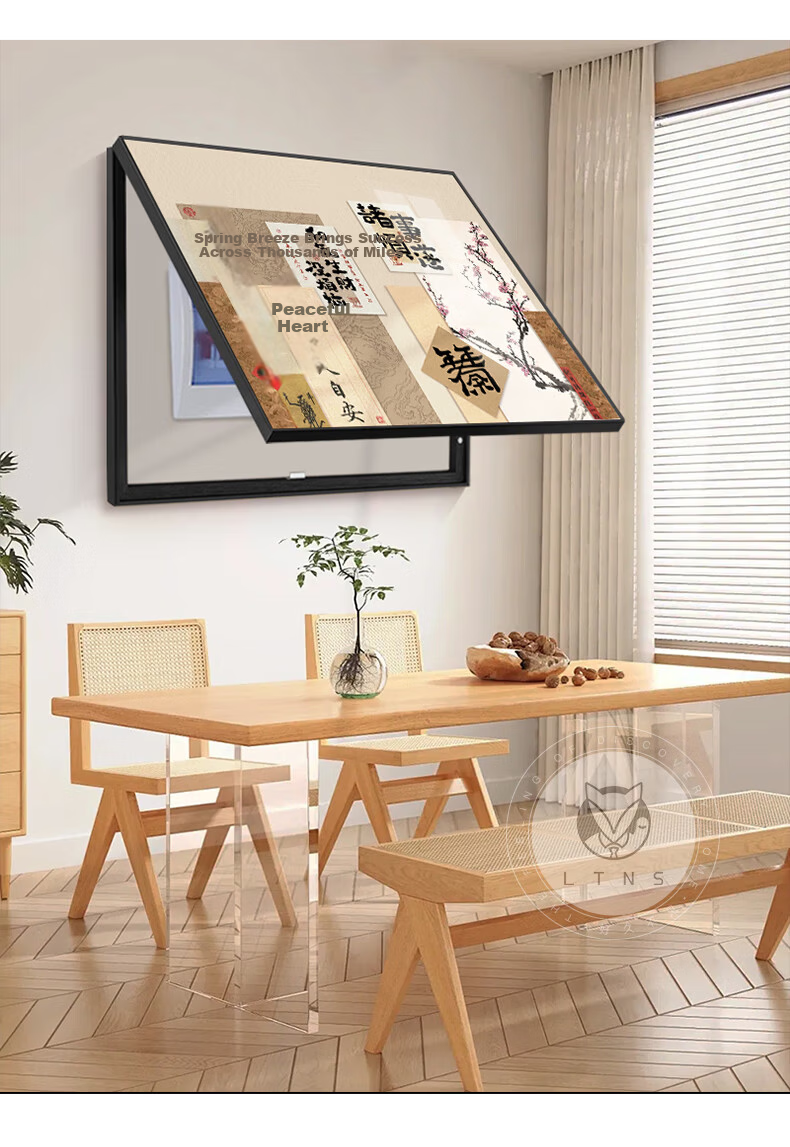 Long Time No See New Chinese Style Electric Meter Box Decorative Painting Dining Room Electric Box Cover Decorative Hanging Painting Distribution Box Concealment Wall Art 6