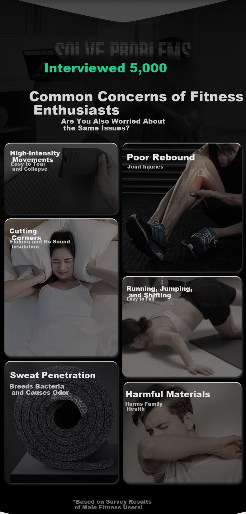XTEP TPE Yoga Mat Women's Fitness Professional Non-Slip Soundproof Thickened Widened Lengthened Exercise Aerobics Dance Mat 5