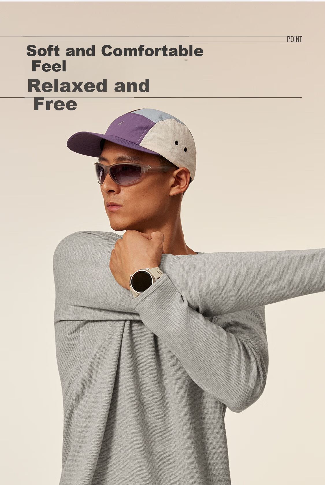 Keep Men's Sports T-Shirt Autumn Winter Fitness Waffle Breathable Anti-Pilling Textured Running T-Shirt K100 Roaming Home 8693 4