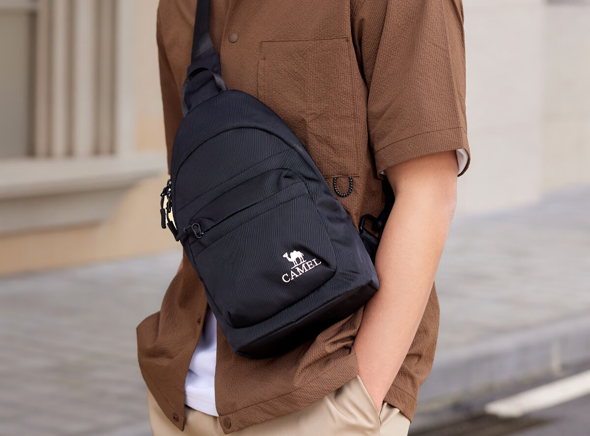 CAMEL Lightweight Commuter Crossbody Bag Student Waist Pack Outdoor Large Capacity Casual Portable Chest Bag Haze Blue 575C633030 1