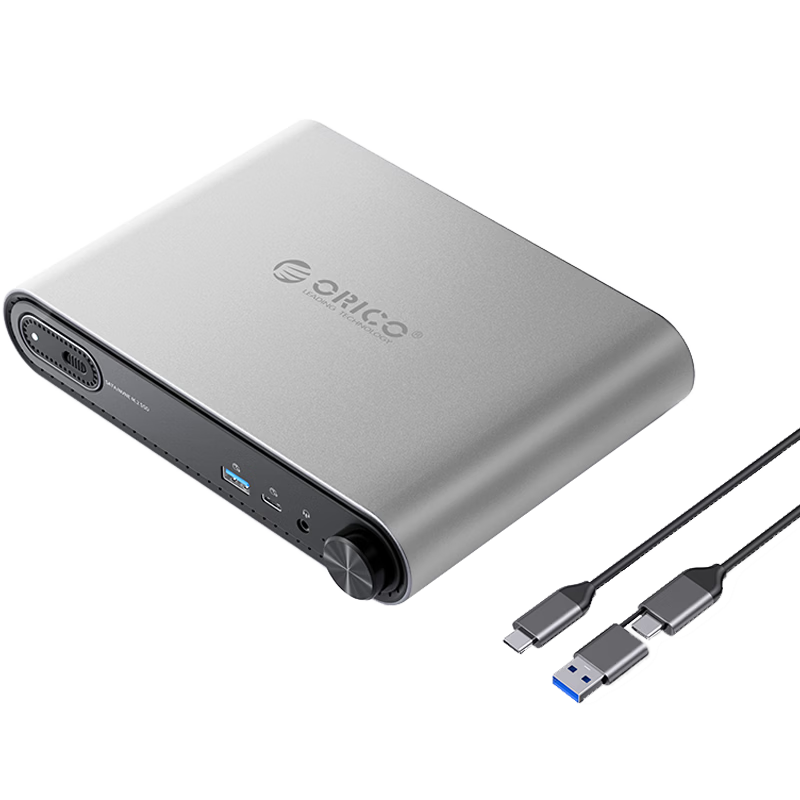 ORICO Hard Drive Docking Station Type-C Expansion Dock M.2 NVMe/SATA SSD Enclosure USB 3.2 High-Speed HDMI Adapter for MacBook Laptop PTM1 Silver