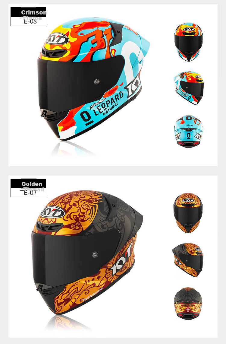 KYT Official Genuine Imported Motorcycle Helmet Unisex Four Seasons Full Face Windproof and Anti-fall TE-02 Bright White XXL 21