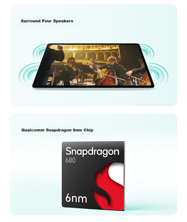 Honor Tablet X10 [National Subsidy] 11-inch Tablet 10100mAh Large Battery Eye Protection Full Screen Learning Space 8+256GB Sky Blue 3