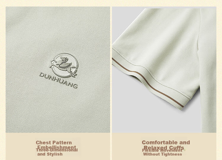 HLAHLA POLO Shirt Men Dunhuang Series 26 New Year Cooling Quick-Dry Short Sleeve Summer 4