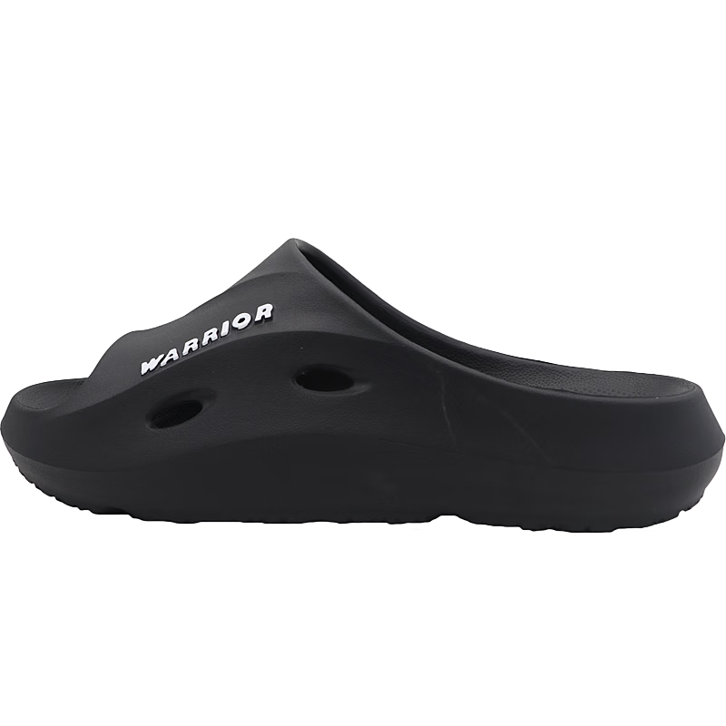 Warrior Men's Slippers Soft Home Shower Shoes Outdoor Thick Sole Casual Sandals SDJ-0522 Black 42-43