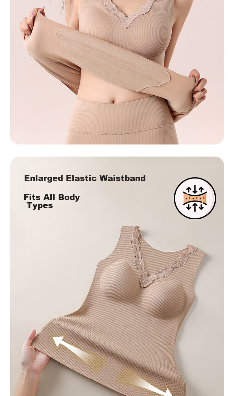 GUJIN Women's Cashmere Silk Thermal Vest 2025 New Thickened Fleece Lined German Velvet Bra Pad Integrated Winter Vest 11