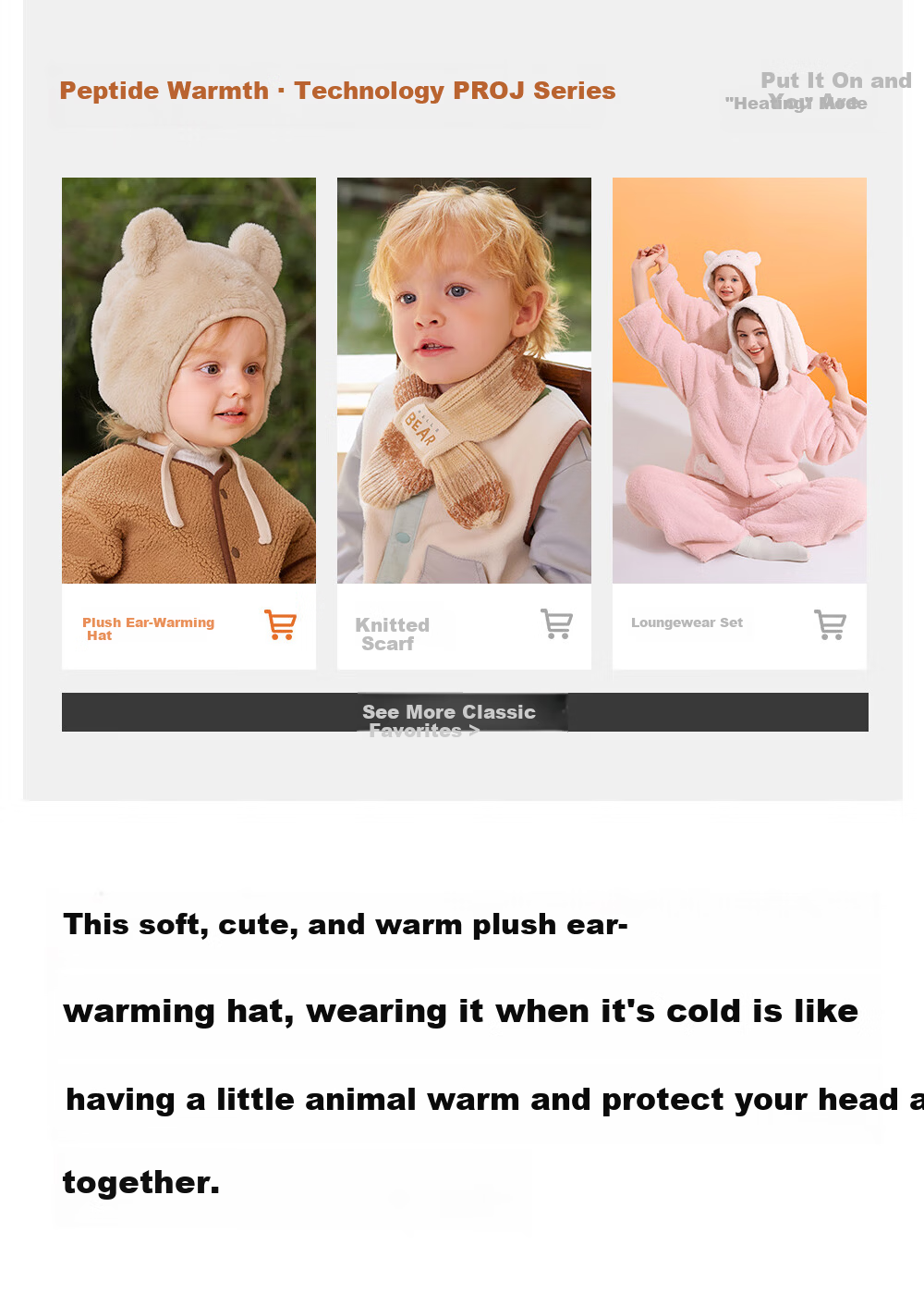 Beitais Baby Hat Autumn Winter Thickened Fleece Windproof Warm Plush Ear Protection Hat for Boys and Girls 2