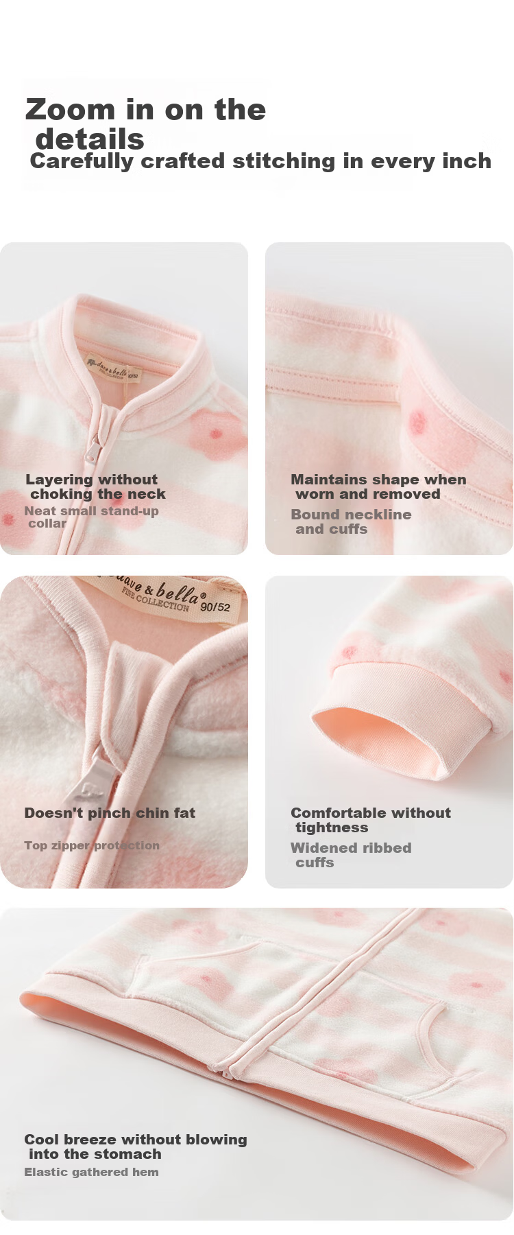 DAVE & BELLA Girls' Spring and Autumn Fleece Jacket Baby Plush Coat 7