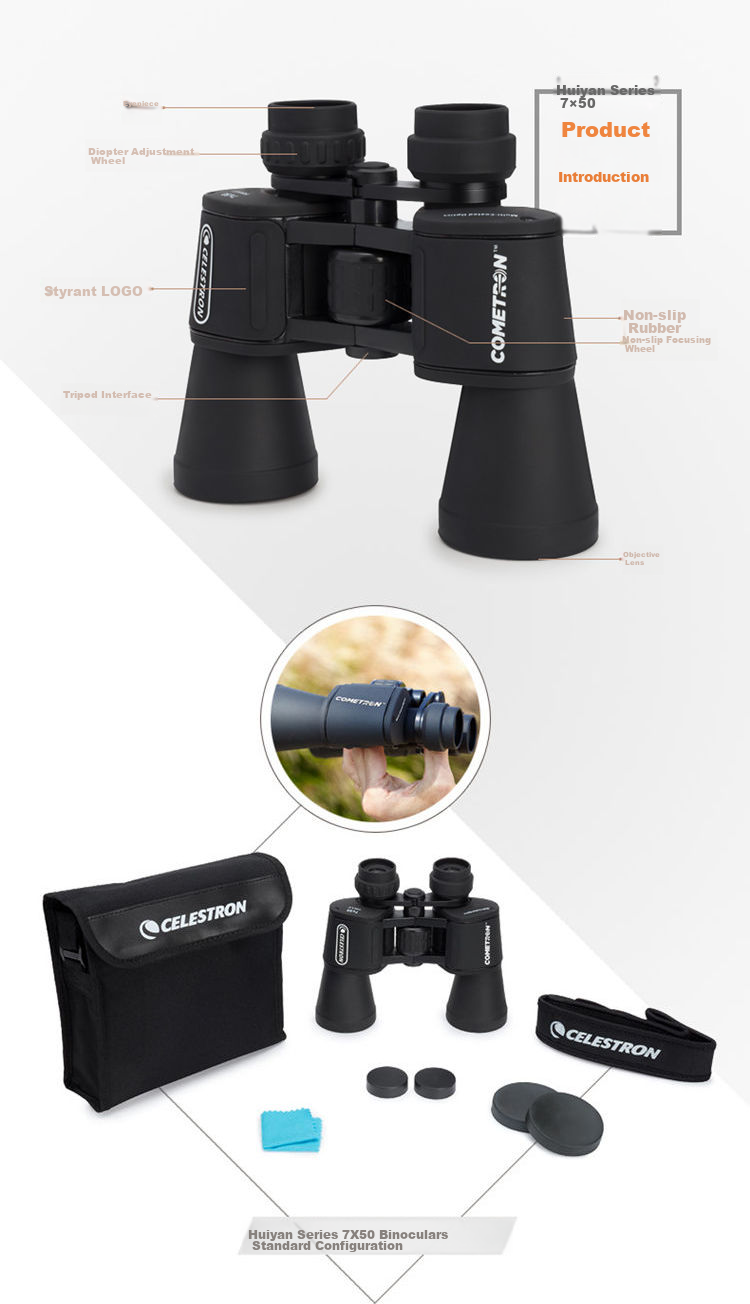 Xingtelang Huiyan 7X50 High Magnification High Definition, Non-Infrared Night Vision, Landscape Viewing Outdoor 1000 Adult Binoculars 2