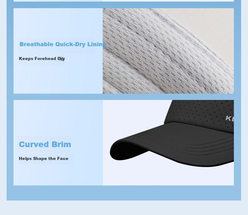 KELME Marathon Sports Quick-Dry Running Training Racing Cap Mesh Breathable Tennis Sunshade Sun Protection Hat 12