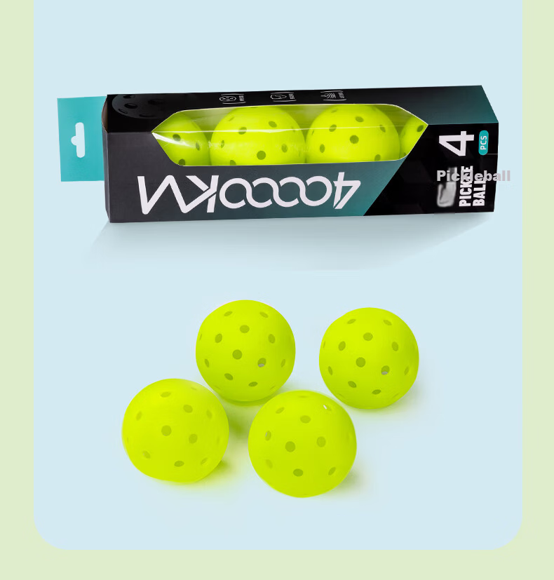 40,000 KM Pickleball Set Tournament-Grade Rotationally Molded Integrated Balls Indoor Outdoor Professional Competition 4-Pack 10