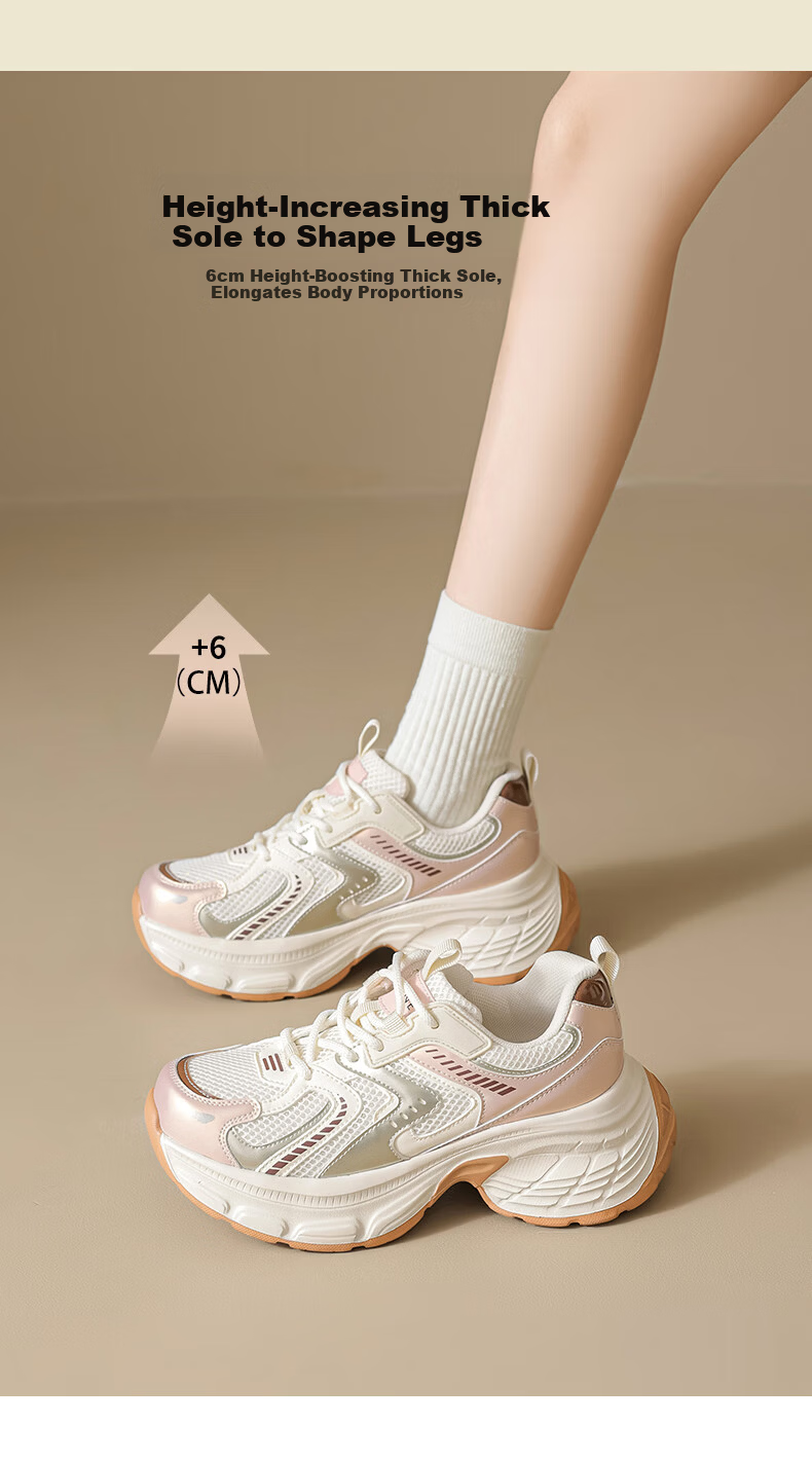 Daphne Women's Platform Dad Sneakers 2026 New Summer Casual Lightweight Thick Sole Height Increasing Sports Shoes 3
