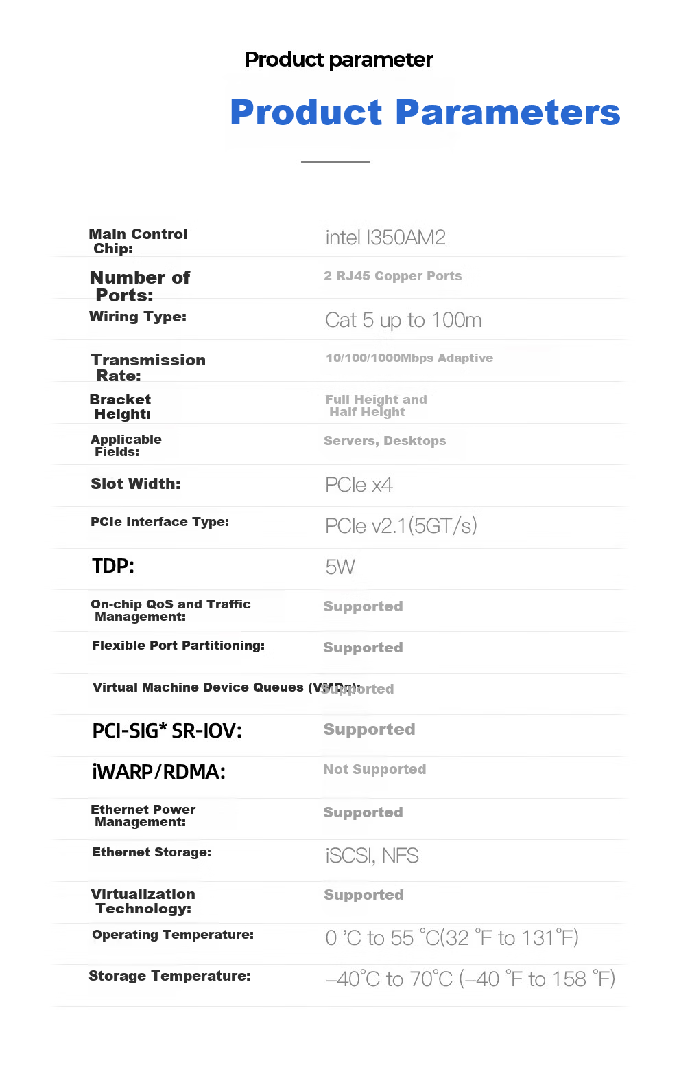 FLYBISH PCIe x4 Dual Port Gigabit Server Network Card Intel I350AM2 Chip I350-T2 Ethernet Industrial Machine Vision Automation 6