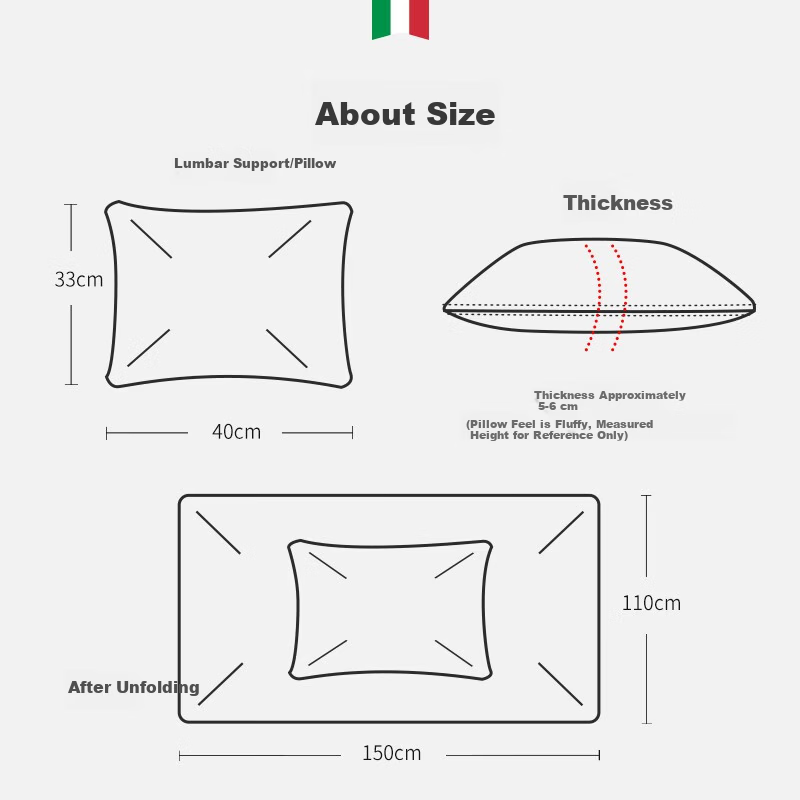 BIMLL Alcantara Car Pillow Blanket Dual-Use Foldable Rear Seat Sleeping Two-in-One Office Air Conditioning Blanket