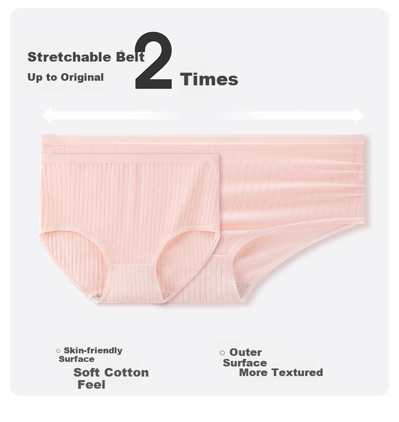 CHUYISHENG High-Waist Disposable Underwear for Women, Pure Cotton Daily Use, Maternity Plus Size, Individually Packaged, Sterilized, No Washing Required, 5 Pieces, 2XL 11