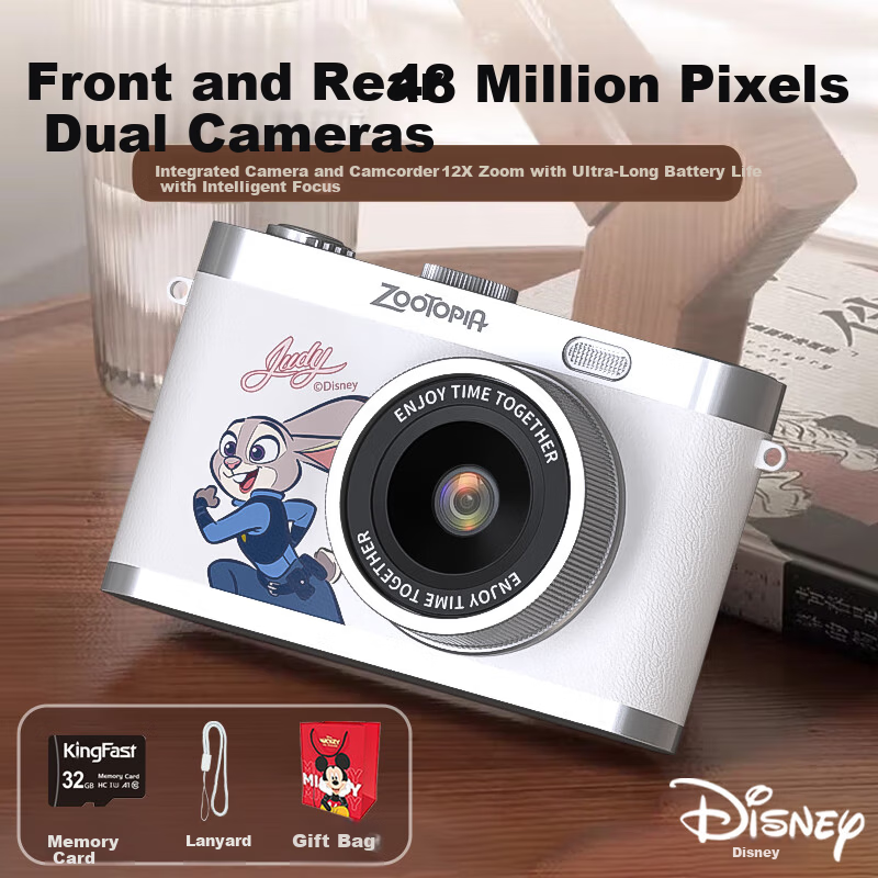Disney Zootopia Kids Camera Student CCD Camera HD Shooting Toy for Boys and Girls Children's Day Gift