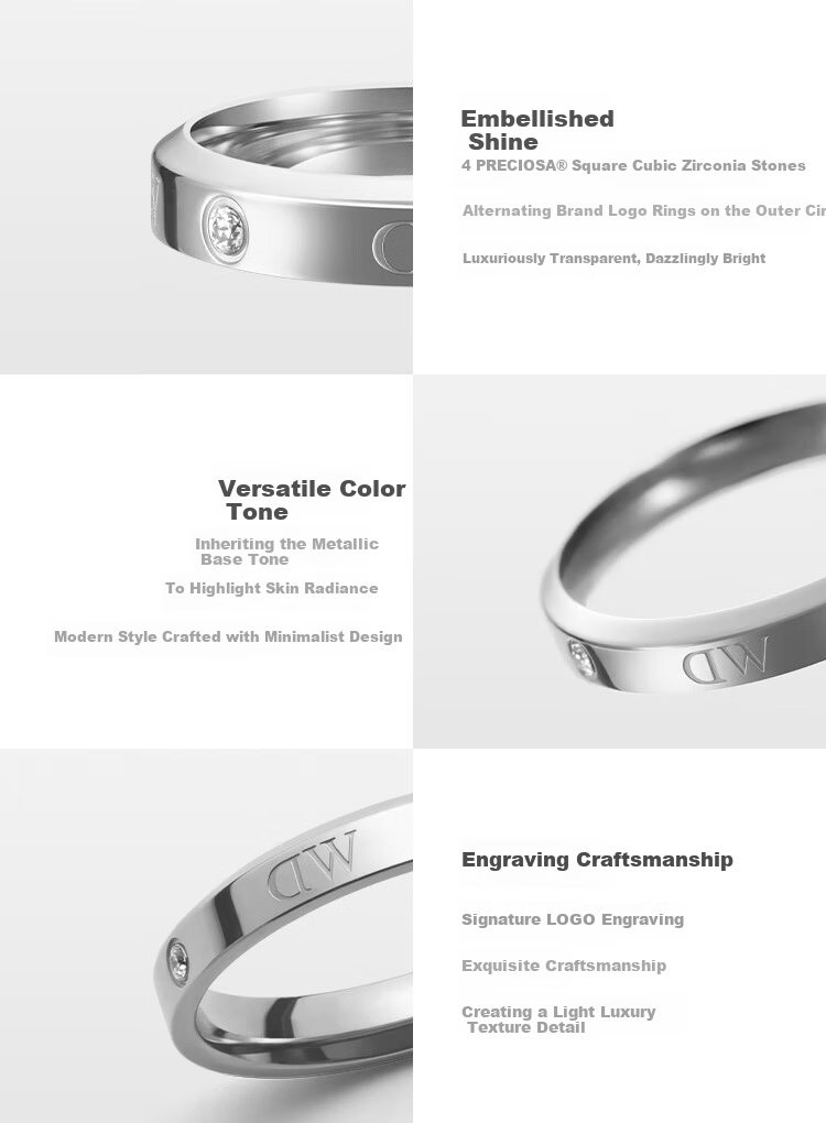 DanielWellington DW Ring for Men, Starry Sky Silver Ring Size 64, Couple's Style DW240 Birthday Gift for Me 4