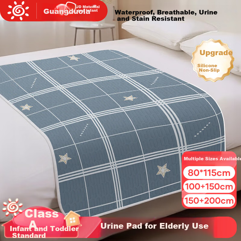 Guangduola Adult Washable Waterproof Bedwetting Pad Elderly Incontinence Care Mat Large Size