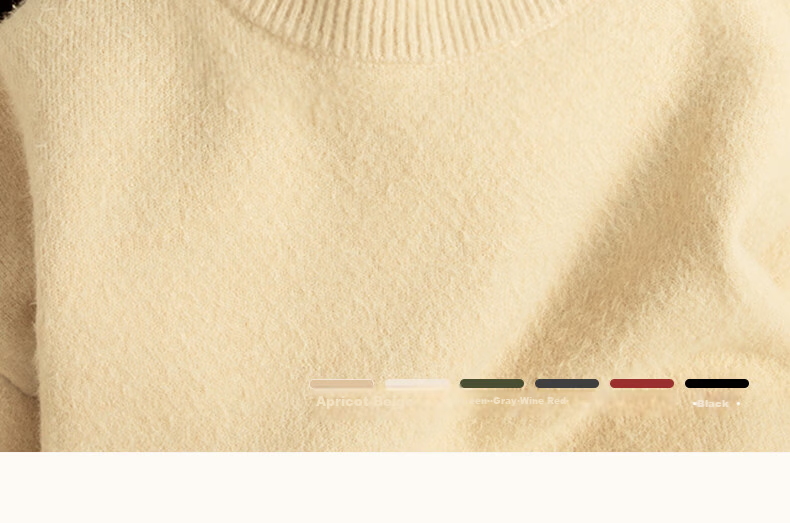 GENIOLAMODE Men's Fleece-Lined Sweater Winter Thickened Crew Neck Warm Base Layer Knitwear Off-White 2XL 8