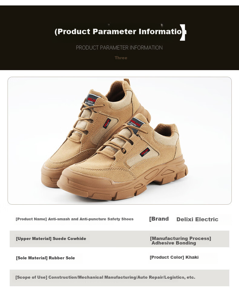 DELIXI ELECTRIC Men's Safety Shoes Cow Suede Leather Steel Toe Anti-Smash Puncture-Resistant Comfortable Durable Slip-Resistant Insulated 10KV Electrician Safety Shoes 10