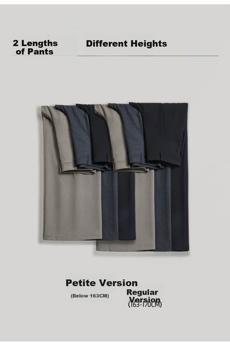 ESE-Y Lyocell Acetate Wide-Leg Suit Pants for Women 26 Spring New High-Intelligence Commuting Wide Straight Pants Gray 31 8