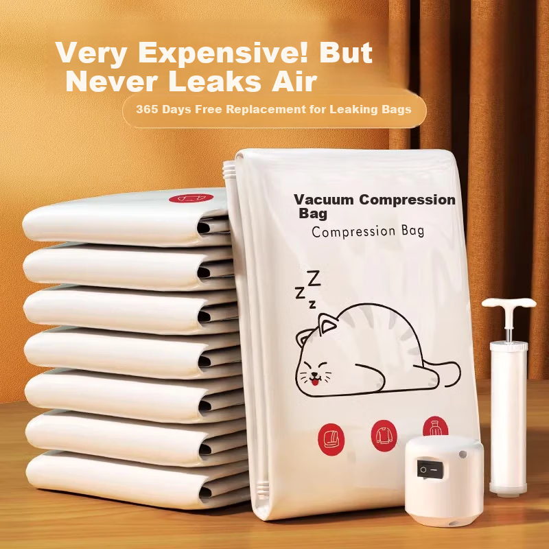Antu Vacuum Compression Storage Bags for Clothes with Electric Pump, Air Extraction Bags for Quilt, Cotton Quilt, Down Jacket Sealing and Packing Bags