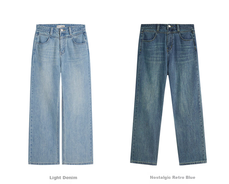 INMAN Vintage Washed Denim Cigarette Pants 26 Summer Women's New Versatile Cropped Straight Pants Light Denim 29 18