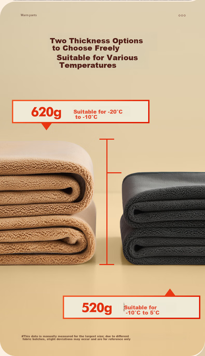 Hengyuanxiang Winter Hot Sale Thermal Pants Unisex Wool Fleece Thickened Knee and Waist Protection Cold-Resistant Cotton-Lined Leggings 3