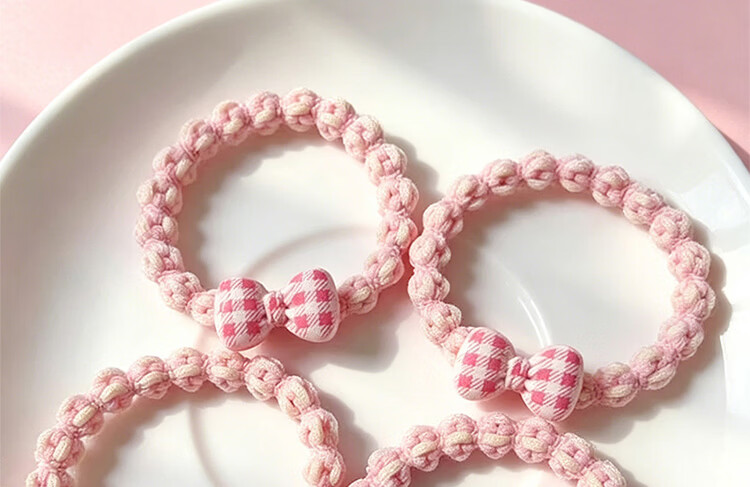 Princess Code Children's Day Gift Hair Tie for Girls High Elastic Hair Band Damage-Free Student Hair Rope Bun Holder 4
