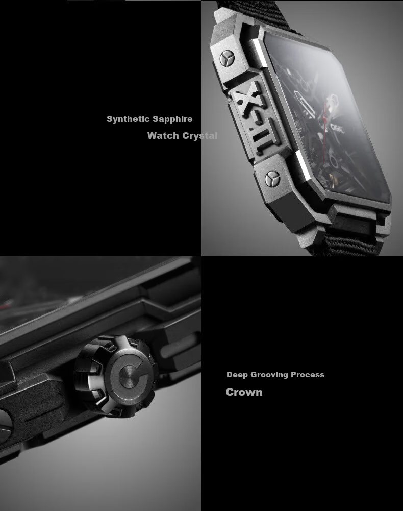CIGA Design X Series Matrix Full Skeleton Mechanical Watch Fashion Trendy Timepiece Christmas Gift 13