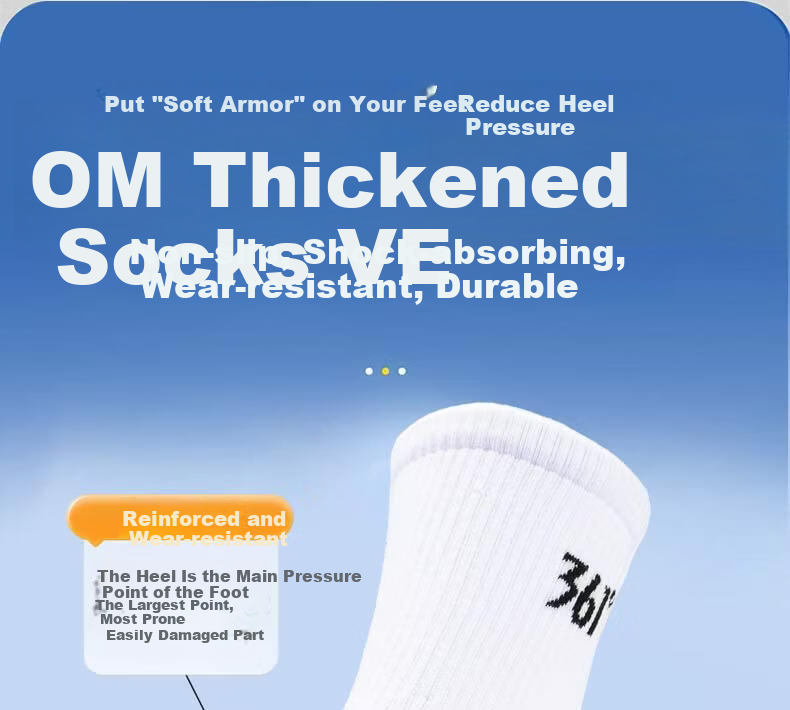 361° Authentic Socks New Odor-Resistant Cotton Socks Sweat-Absorbing Running Sports Casual Knee-High Socks White - 6 Pairs One Size 12