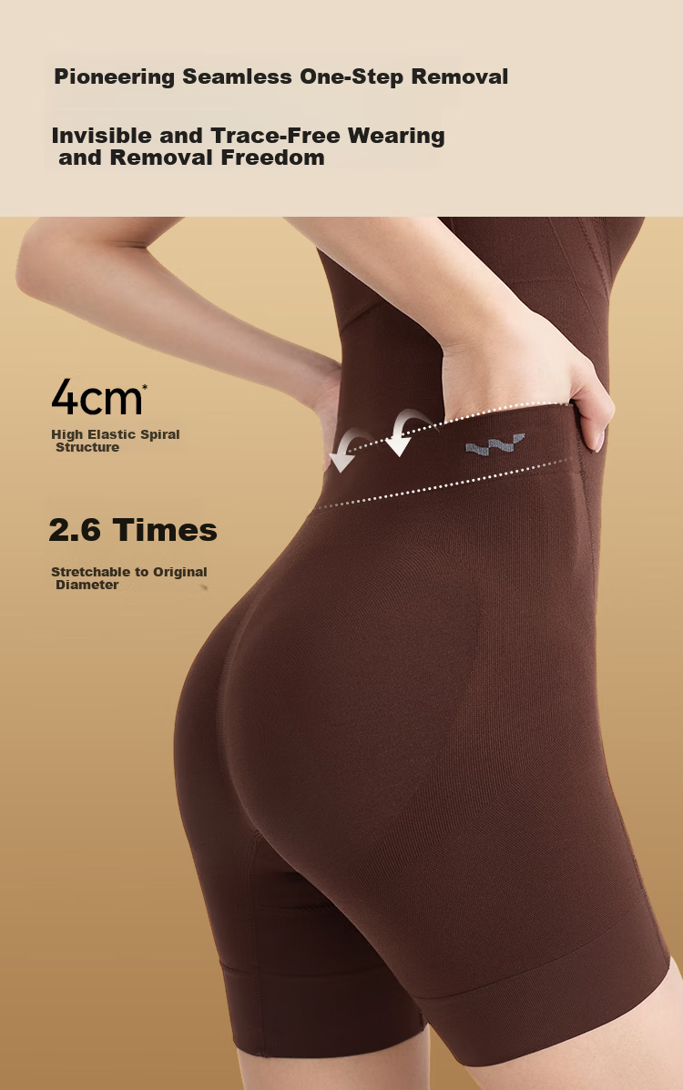 Wu Qingyi [Sun Yi Same Style] Essential Oil Body Sculpting Suit Strong Abdomen Shaping Hip Lifting Shapewear Bodysuit Meteorite Black L 9