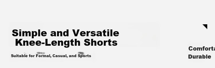 Baleno Men's Casual Summer Outdoor Sports Cotton Loose Black Knee-Length Shorts 2